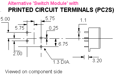 ECO switch PC2S footprint